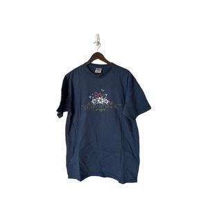 Vtg Oneita Power T XL 1998‎ Starved Rock USA made graphic t-shirt single stitch